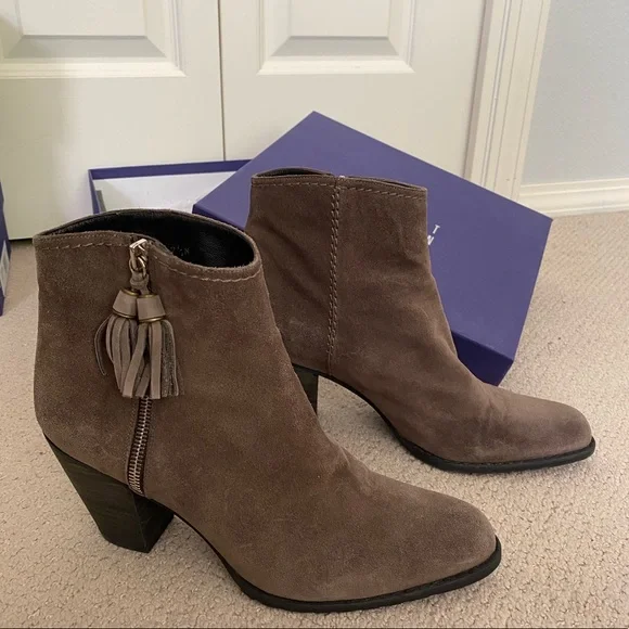 Stuart Weitzman Nuprancing Suede Bootie | Size 9.5 - Picture 6 of 7
